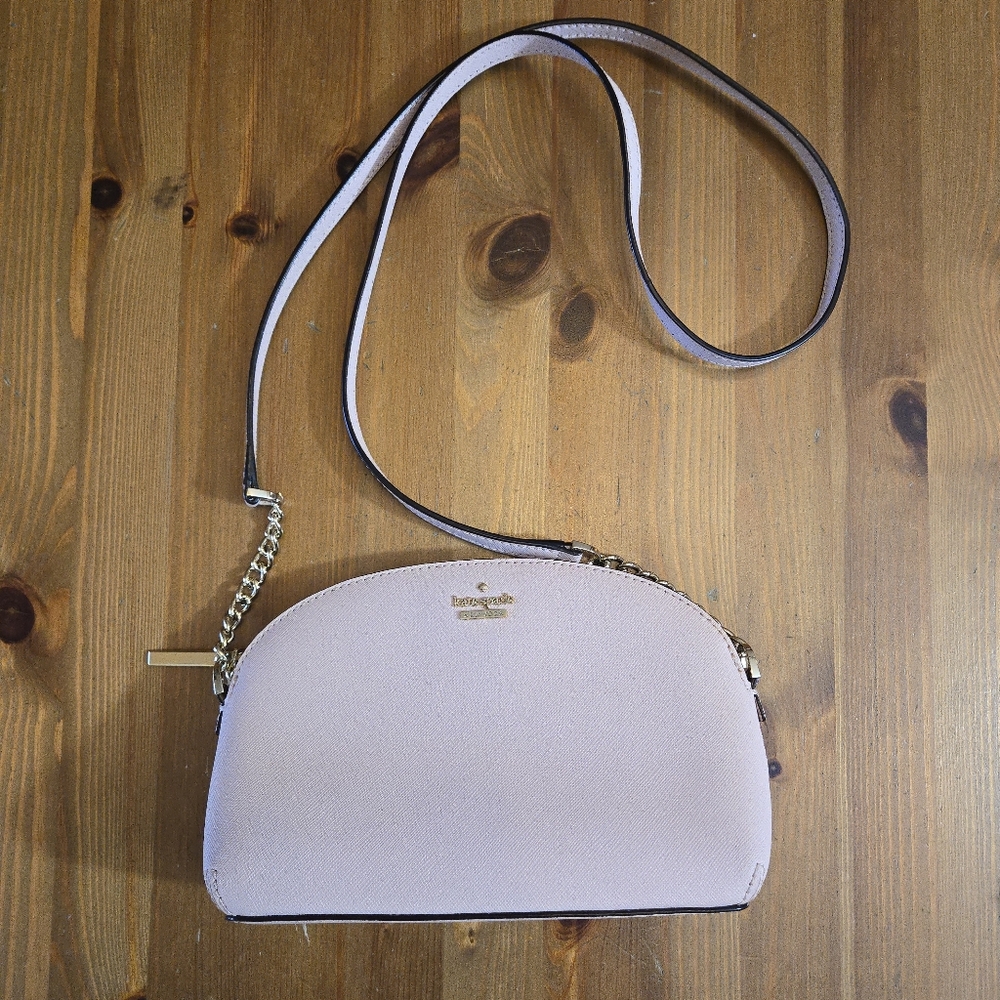 Kate Spade Small Dusty Pink  Crossbody Bag With Gold Hardware